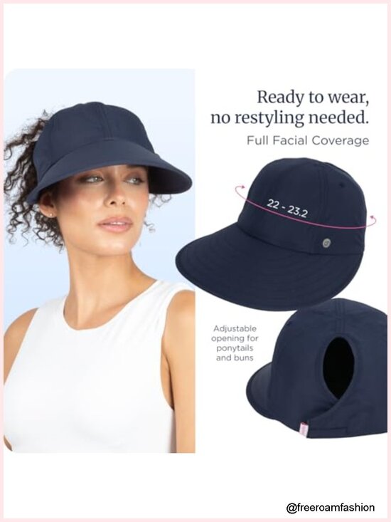 Wide Brim Ponytail Sun Hat UPF 50 Protective main image 2